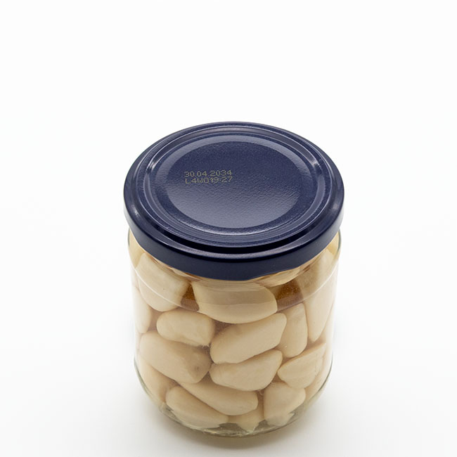 Glaskonserve mit Einer MHD Kennezichnung