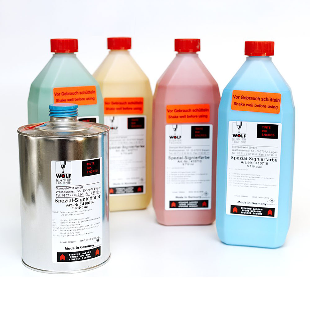 Verschieden Tinten und Farben für Inkjet-Drucker