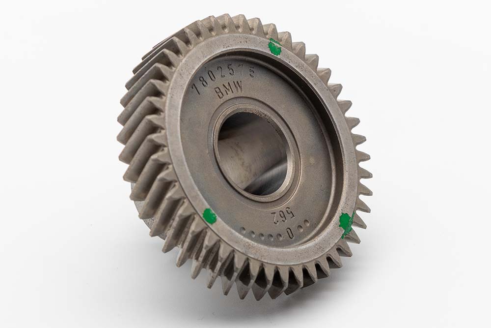 grüne Farbmarkierung auf eine Zahnrad