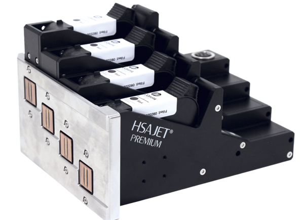 HSAJET Premium 4-Pen Druckkopf – Druckmodul mit vier Tintenpatronen für großflächige Beschriftung