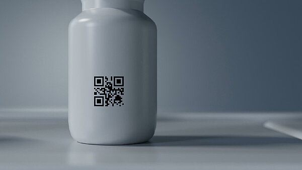 GS1 konformer QR Code auf Kunststoffverpackung