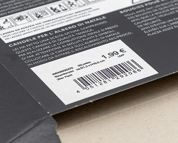 Karton-Beschriftung durch WOLF-Signiertechnik