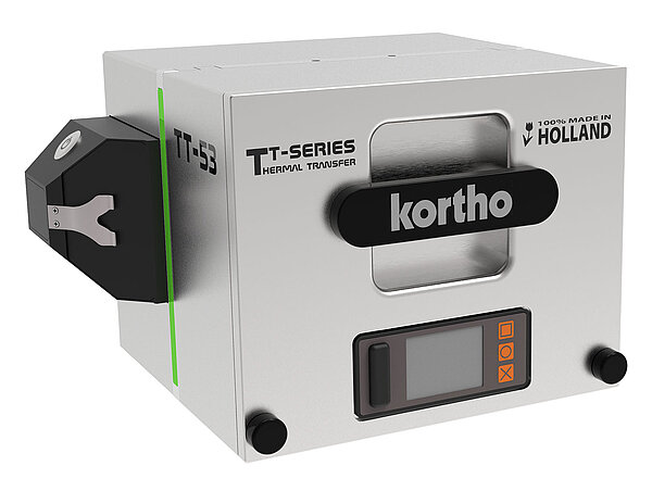 Thermotransferdrucker TTO Kortho TT53 zur Kennzeichnung von Verpackungsfolie