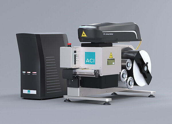 Industrielles Lasersystem für Folien- und Etikettenmarkierung