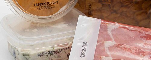 Lebensmittelverpackungen mit aufgedrucktem Haltbarkeitsdatum