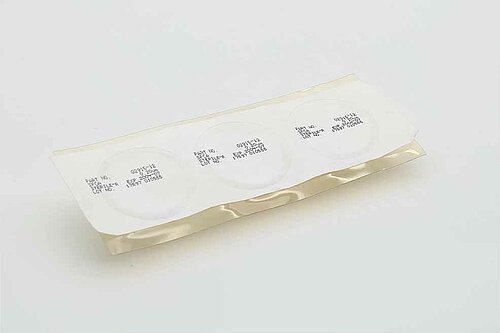 Bedruckte Kunststofffolie mit Markierung