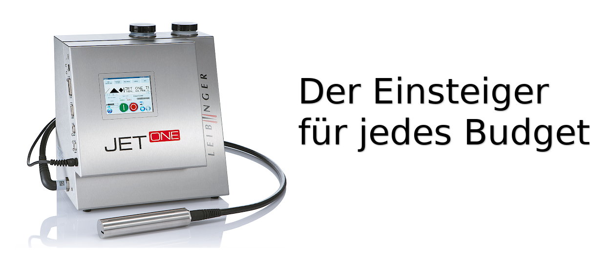 Preiswertes Kennzeichnungs- und Beschriftungssystem Produktkennzeichnungs- und Verpackungsbeschriftungssystem Leibinger JET one