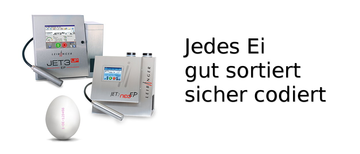 Eierkennzeichnungssystem Leibinger JET 3 up EP und JET 2 neo EP