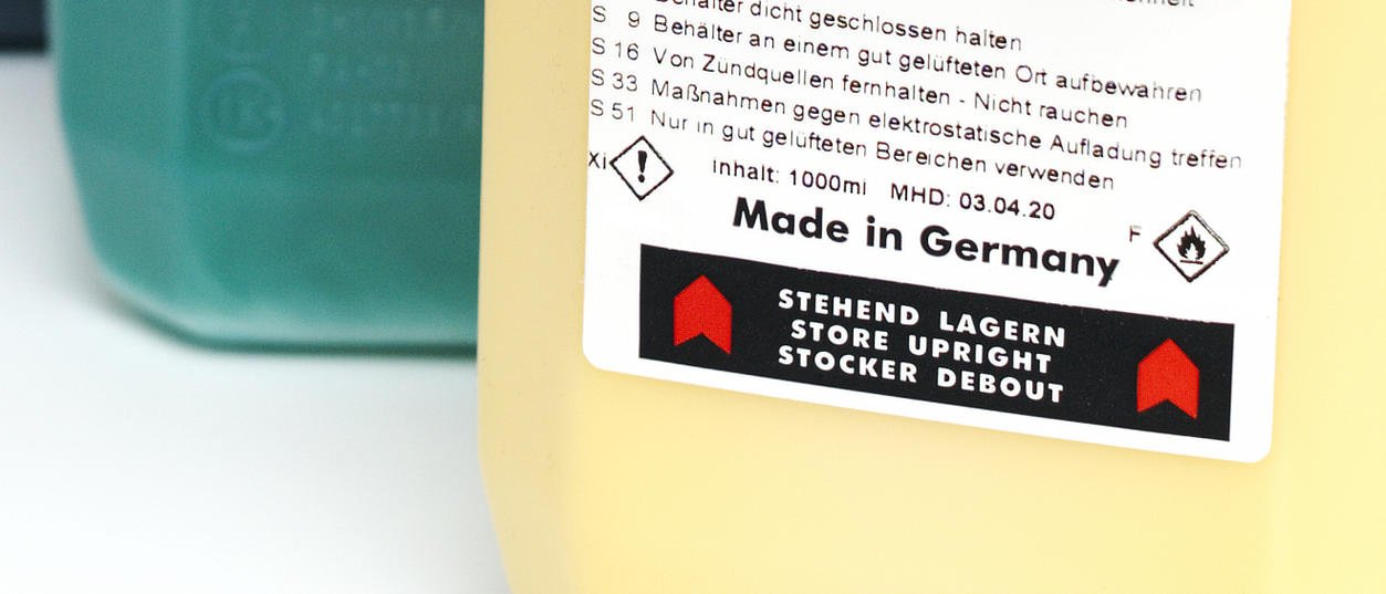 Sicherheitshinweise auf InkJet-Tinten und InkJet-Farben